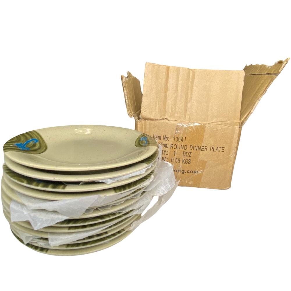 NIB 12 Dessert Plates (4 3/4") Thunder Group Wei melamine Dinnerware Collection